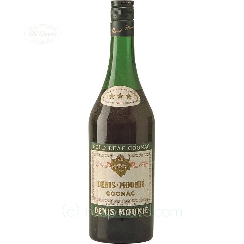 Denis-Mounié Cognac 1950s Gold Leaf Bottle - Rue Pinard