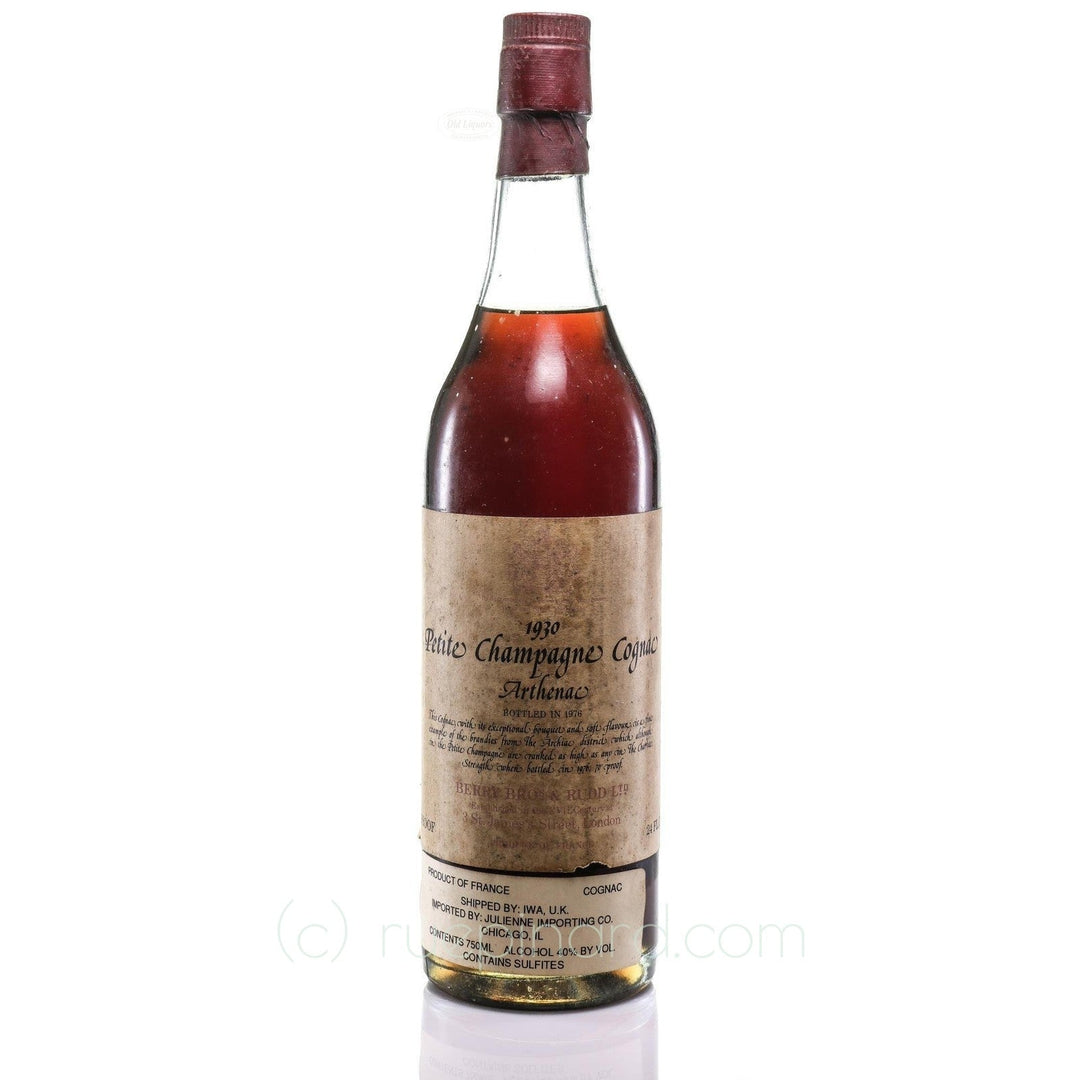 1930 Petite Champagne Cognac by Berry Brothers & Rudd - Rue Pinard