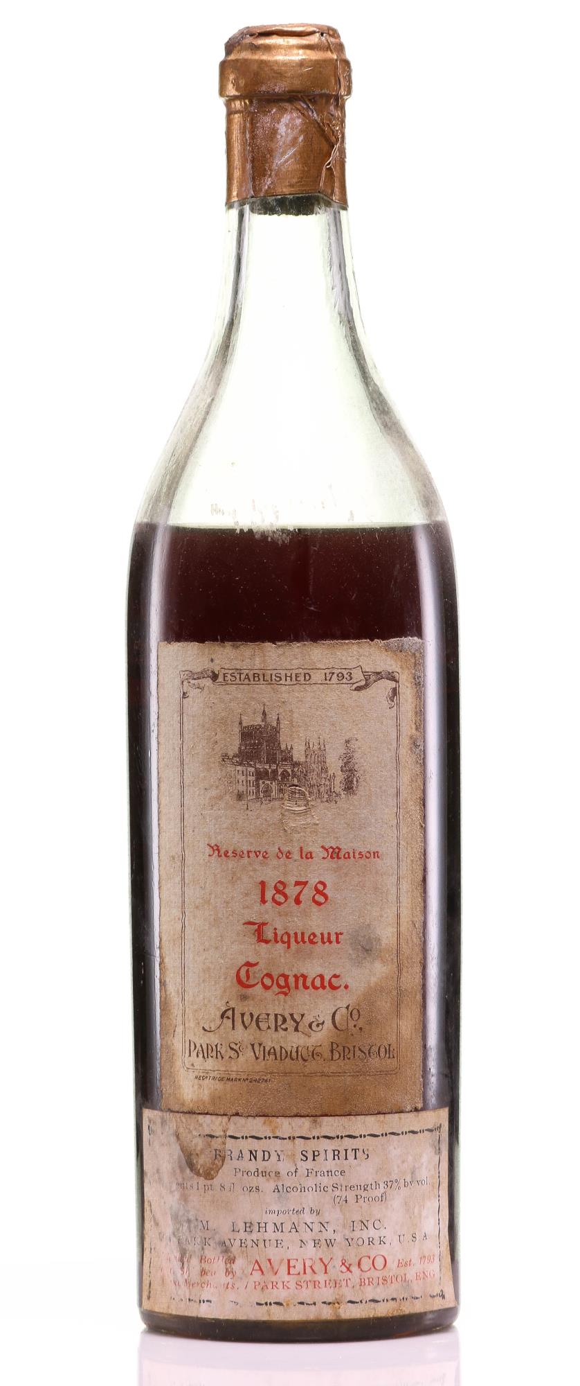 Cognac 1878 Avery & Co Liqueur Cognac (1x70cl)