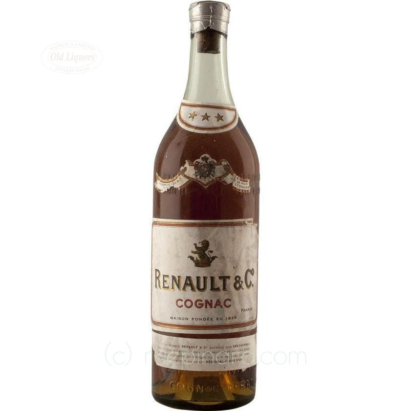 1930 Renault & Co Three Stars Cognac - Vintage Bottled 1962 - Rue Pinard