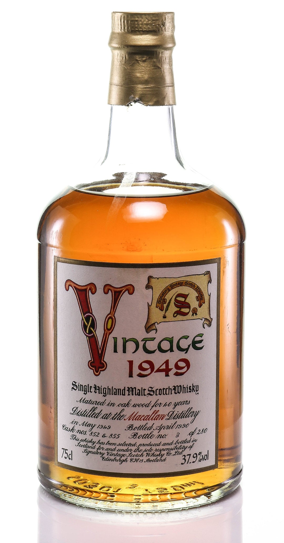 1949 The Macallan 40 Year Old Single Malt Scotch - Slijterij Rue Pinard 