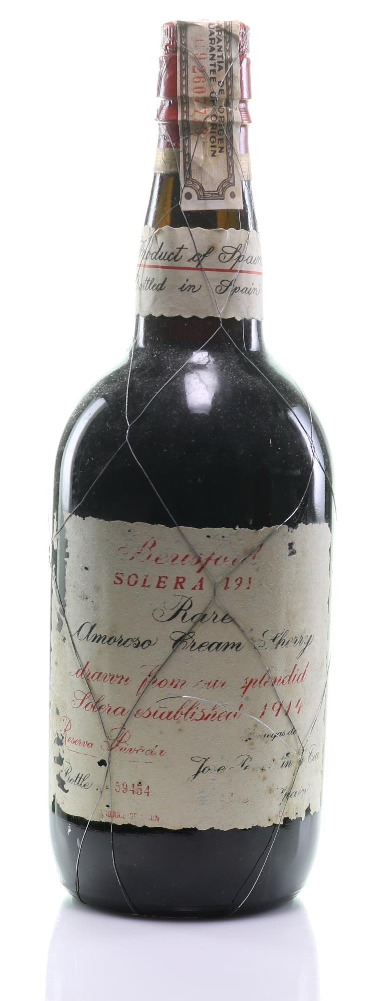 1914 Berisford Amoroso Cream Sherry Reserva Privada Solera - Slijterij Rue Pinard 