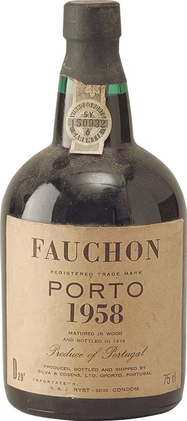 Silva & Cosens Vintage Port 1958 Fauchon - Slijterij Rue Pinard 