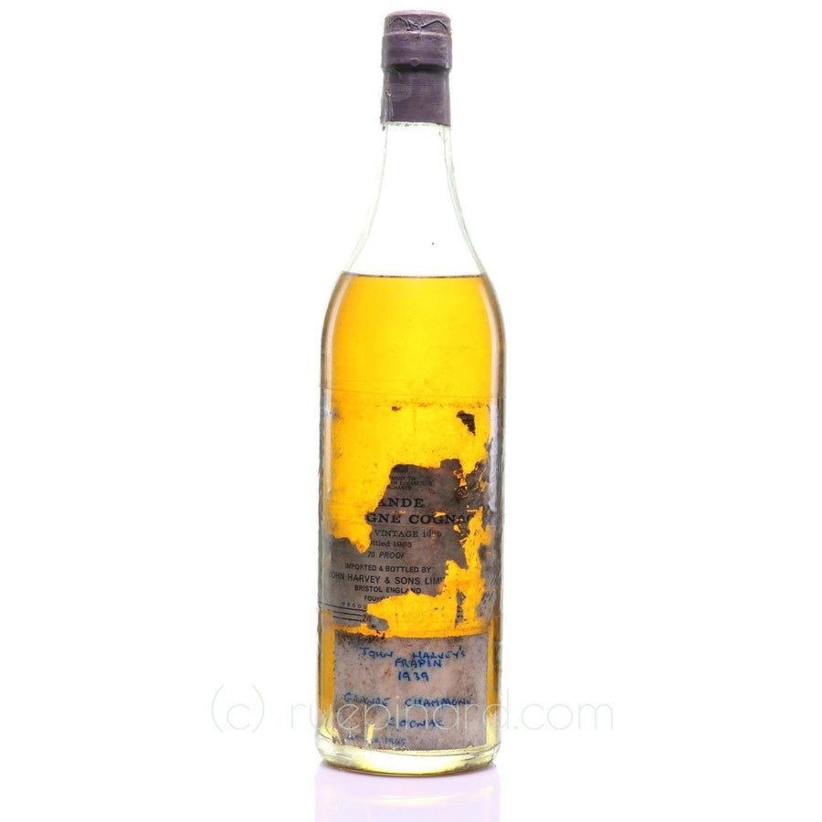 Harvey's 1939 Grande Champagne Cognac, Bottled 1965 - Rare Collectible - Rue Pinard