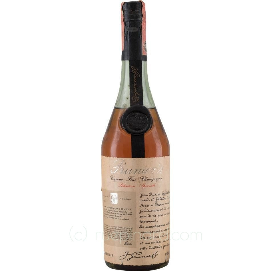 Cognac 1970s Prunier Fine Champagne Selection Speciale SKU 6434