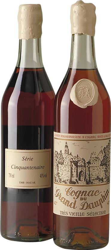 1950 Cinquantenaire Edition Très Vieille Cognac 50 YO & 1950 Grand Dauphin Très Vieille Sélection Cognac - Slijterij Rue Pinard 