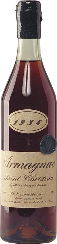 1934 Saint Christeau Armagnac - Esquerré Bounoure-wijngaard - Slijterij Rue Pinard 