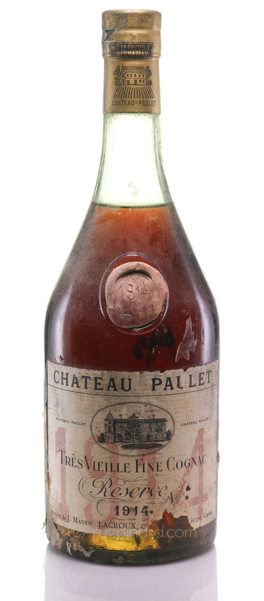 1914 Château Paulet Cognac - Fine Champagne Region, Ladies Vintage Cognac - Rue Pinard