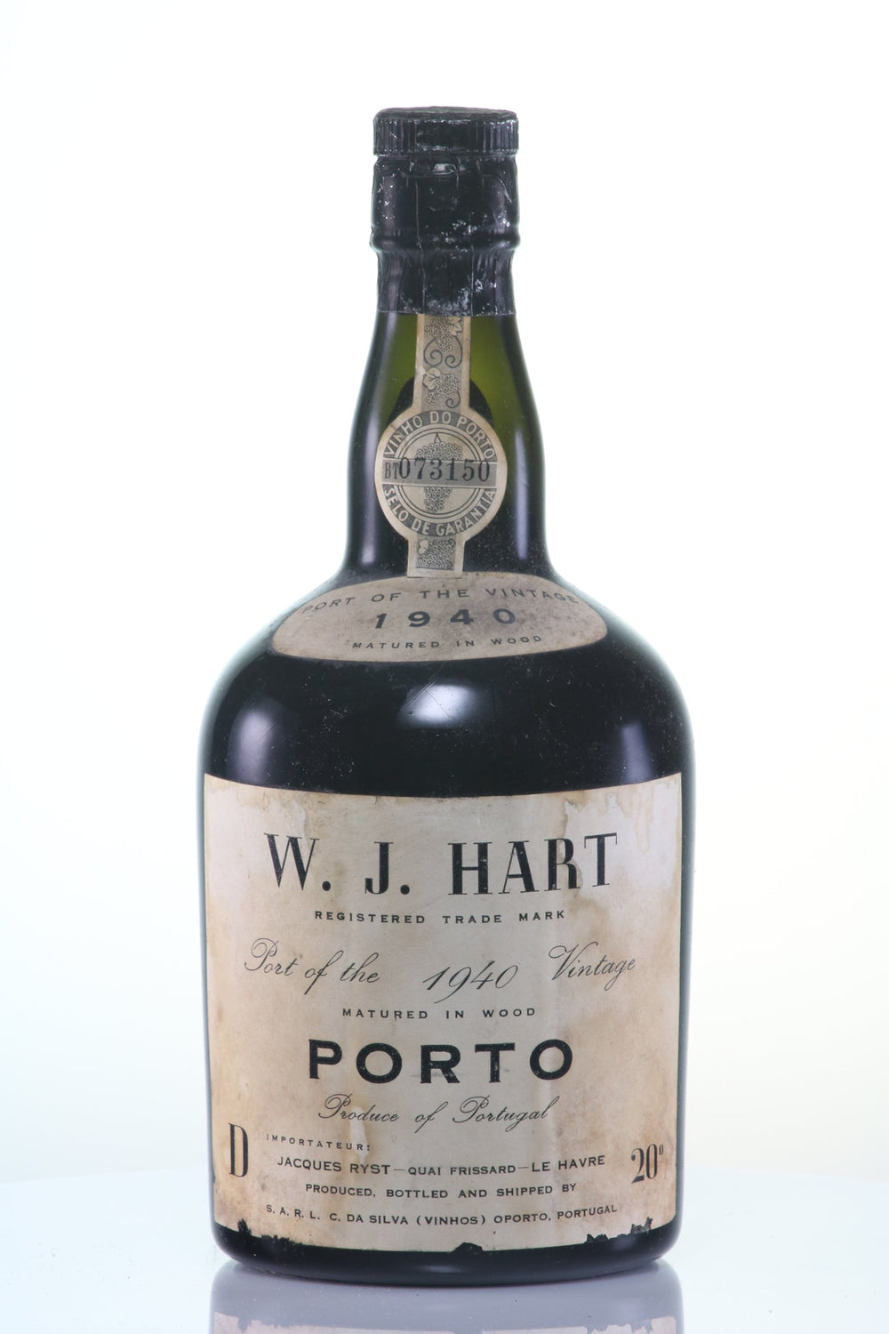 1940 Hart W.J. Vintage Port - Verouderd in Hout - Slijterij Rue Pinard 