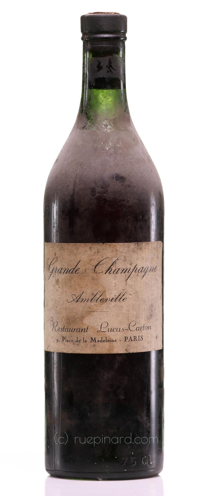 1900 Ambleville Grande Champagne Cognac - Restaurant Lucas-Carton - Rue Pinard