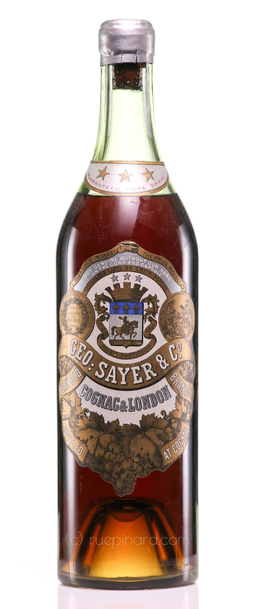 Geo Sayer & Co Three Star Brandy 1890's - Rue Pinard