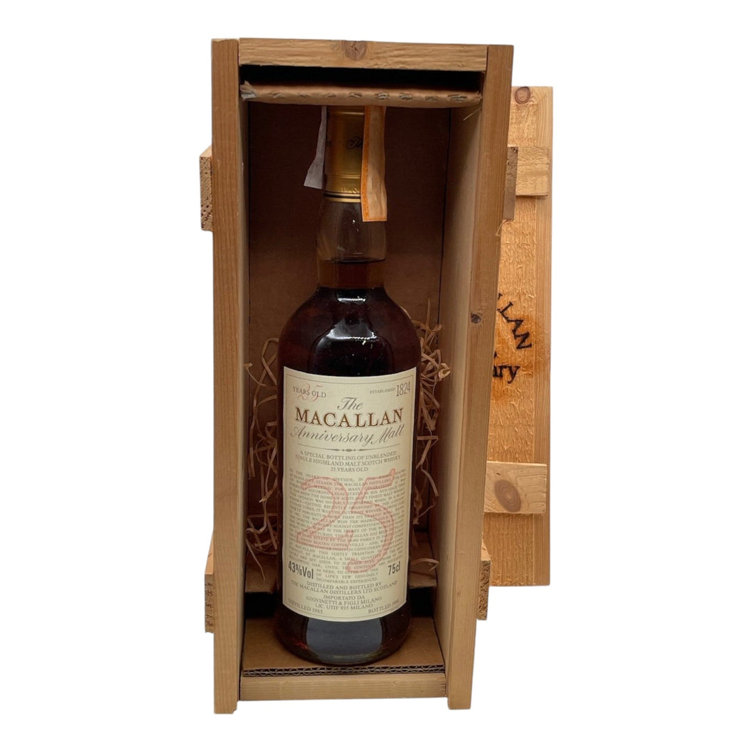 Macallan 25YO Anniversary Whisky 1965 - Slijterij Rue Pinard 