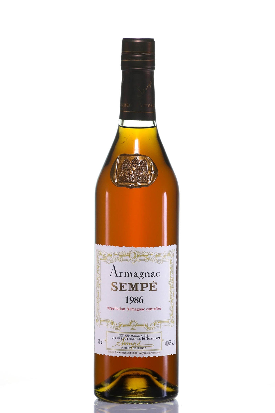 Sempé Bas Armagnac 1986 met Waxbutton en Houten Kist - Slijterij Rue Pinard 