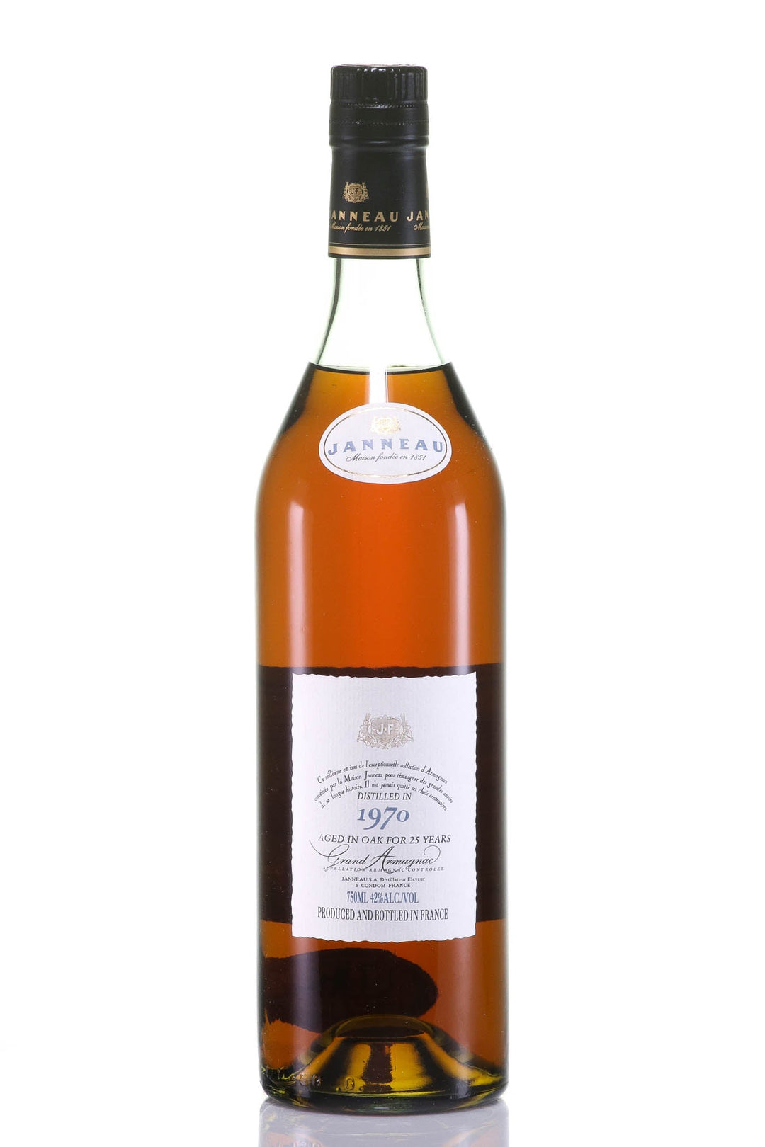 Janneau Fils et Cie 1970 - 25 Jaar Oude Grand Armagnac - Slijterij Rue Pinard 