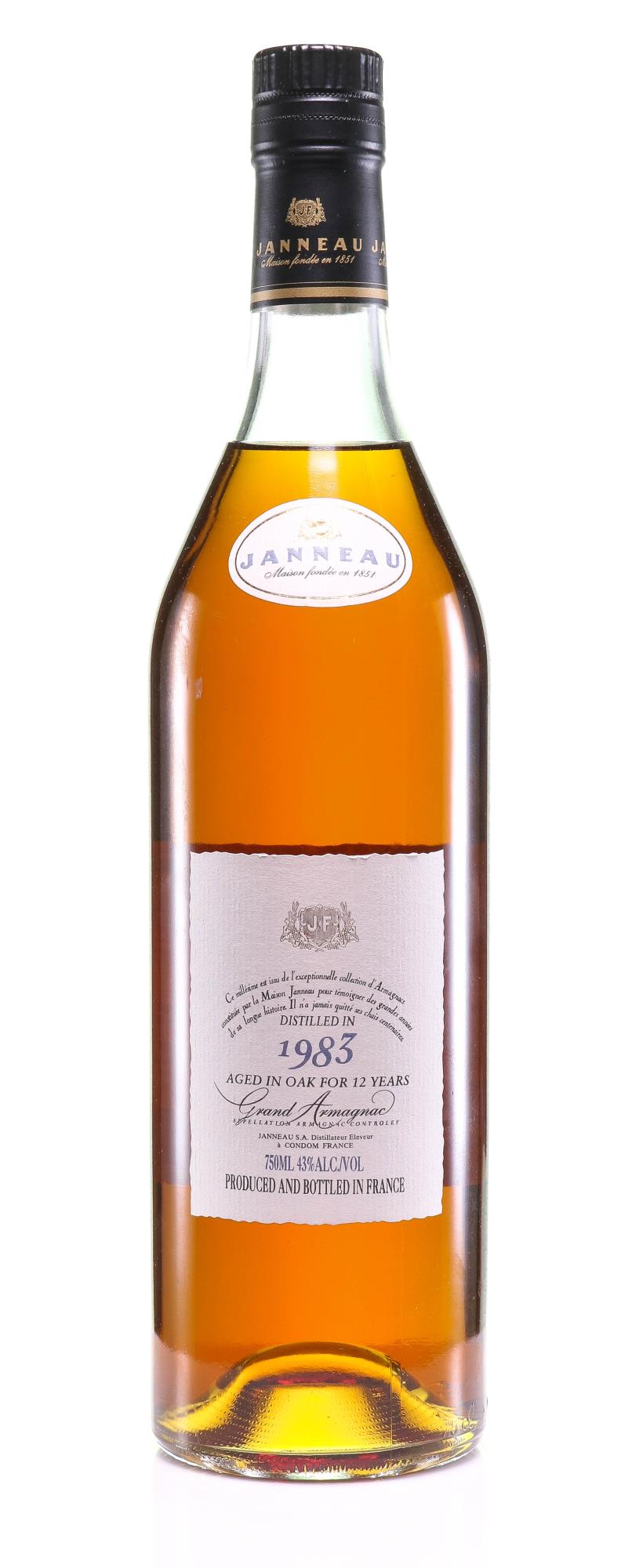 Janneau Fils et Cie 1983 Armagnac - 12 Jaar Verouderd - Slijterij Rue Pinard 