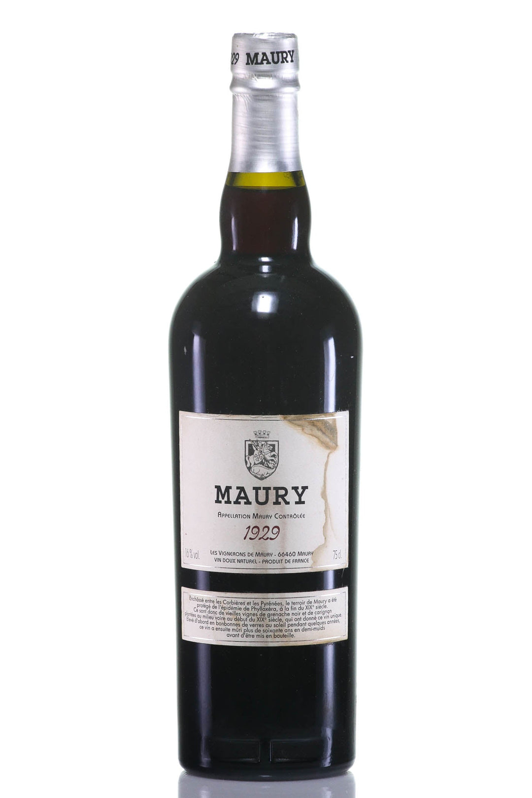 Maury Vin Doux Naturel 1929 - Exquisite Grenache Noir & Carignan Dessert Wine - Slijterij Rue Pinard 