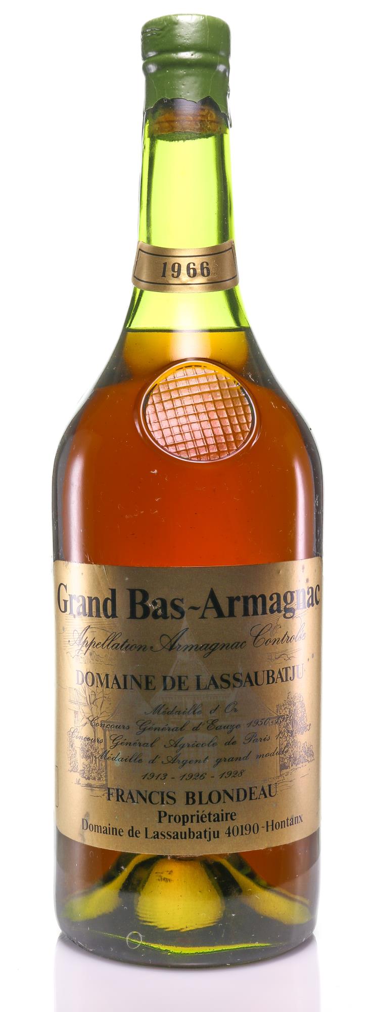 1966 Domaine de Lassaubatju Grand Bas-Armagnac Magnum - Slijterij Rue Pinard 