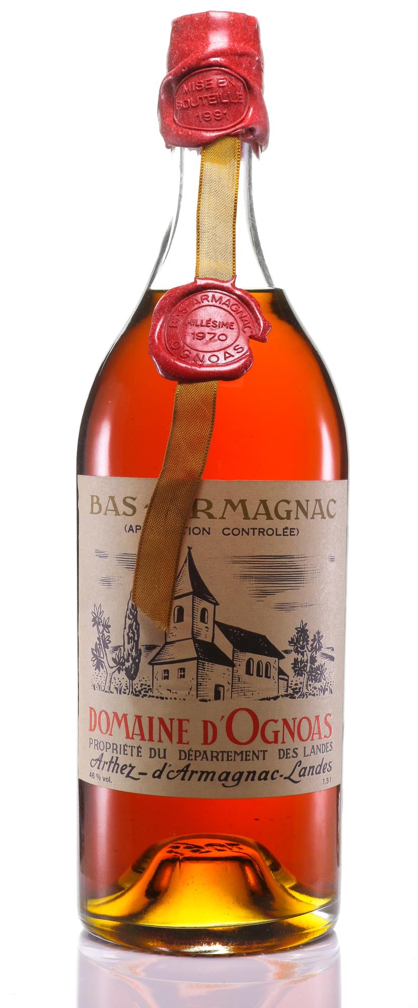 Domaine d'Ognoas 1970 Bas-Armagnac Magnum, Gebotteld 1991 - Slijterij Rue Pinard 