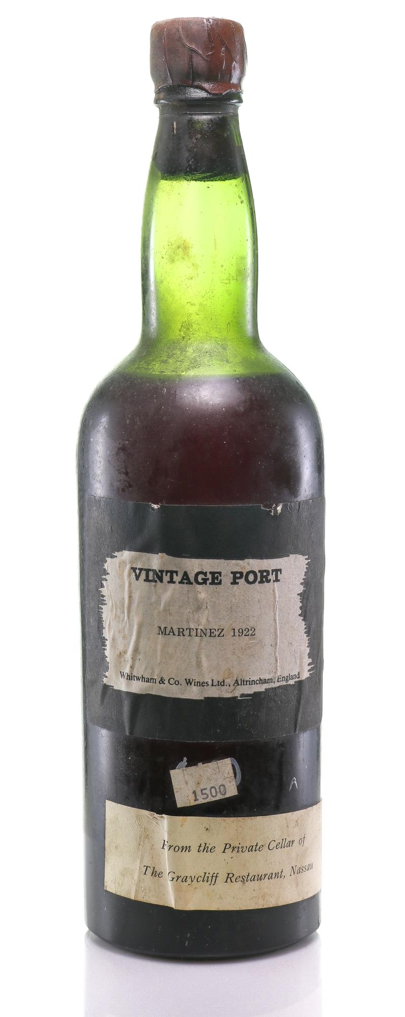 Martinez 1920 Vintage Port - Slijterij Rue Pinard 