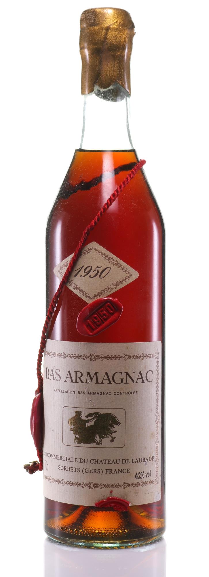 Armagnac 1950 Château de Laubade  Bas-Armagnac (1x70cl)