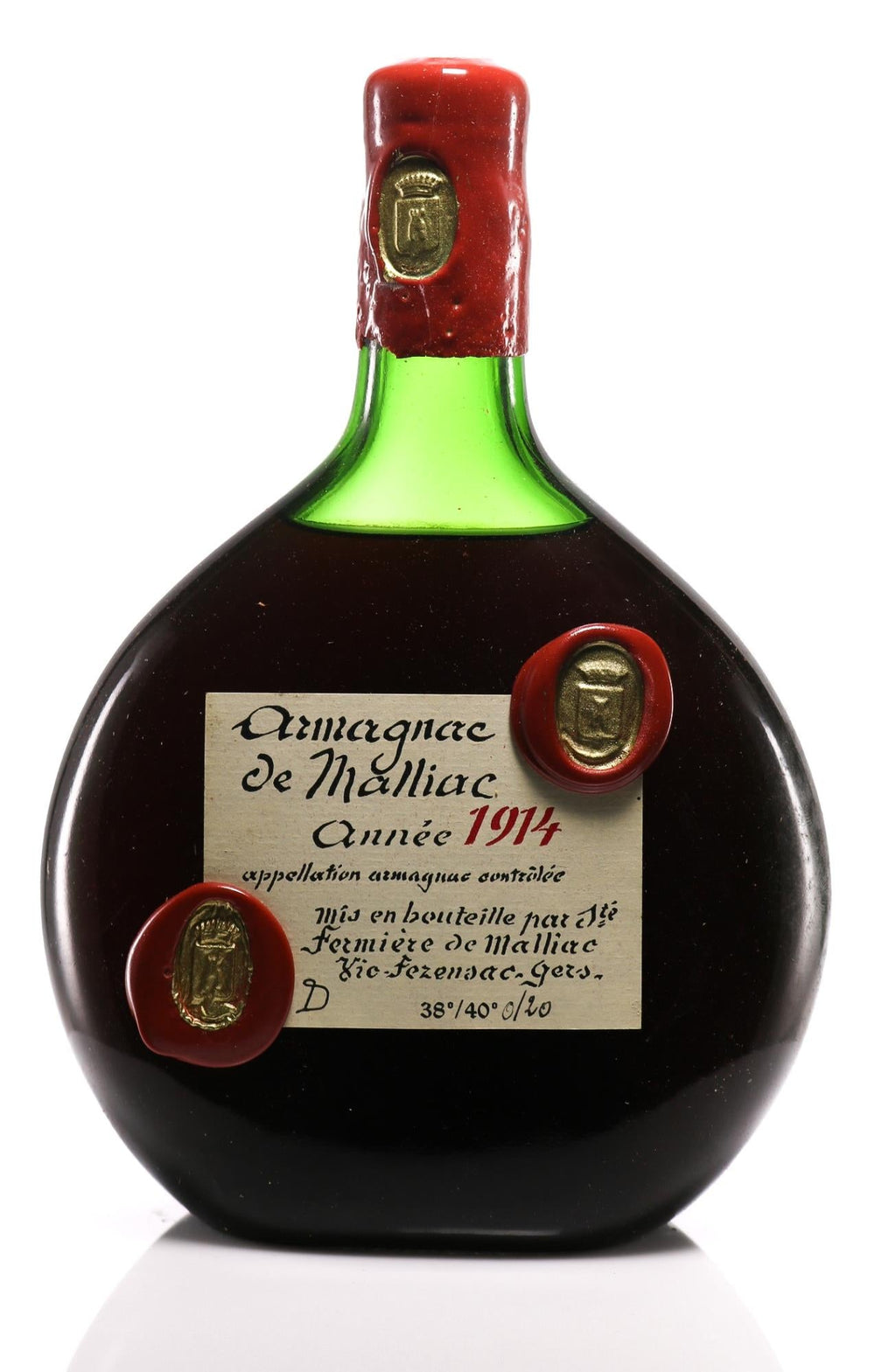 1914 De Basquaise Armagnac - Aged Waxbudon in Original Wooden Case - Slijterij Rue Pinard 