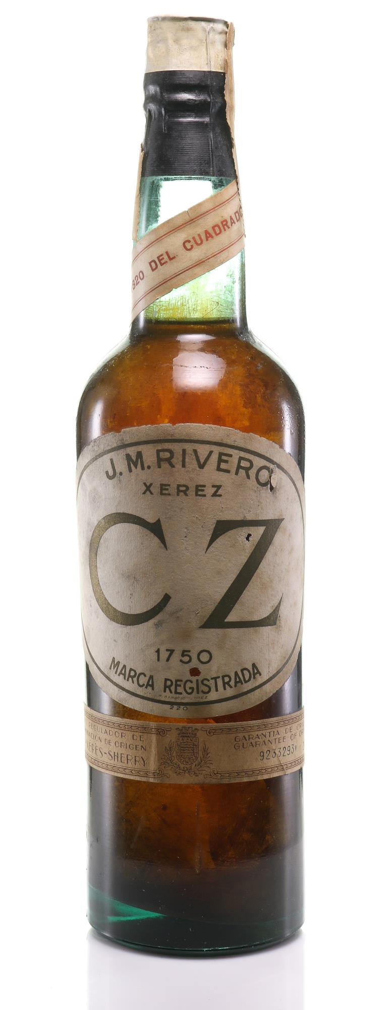 1820 Rivero J.M. Sherry CZ Vintage, Fles Nr. 9233923 - Slijterij Rue Pinard 