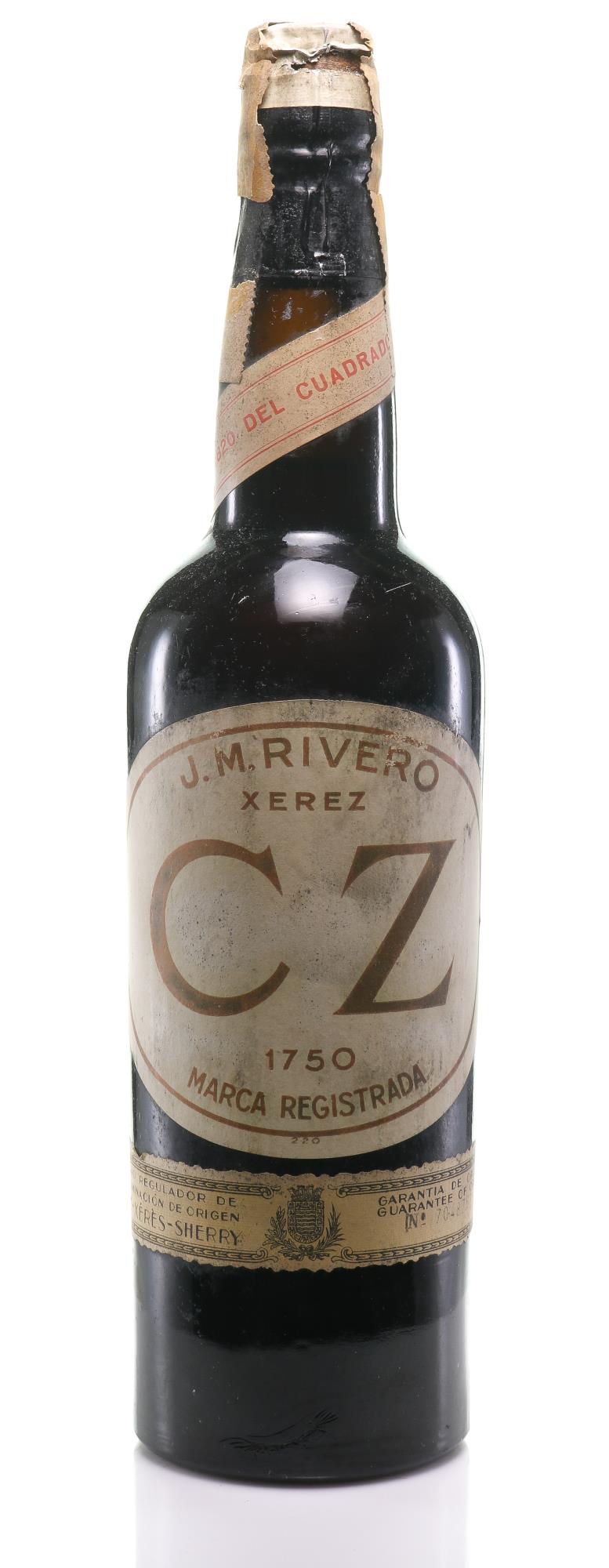 J.M. Rivero CZ 1820 Sherry NV - Unieke Fles No. 7048767 - Slijterij Rue Pinard 