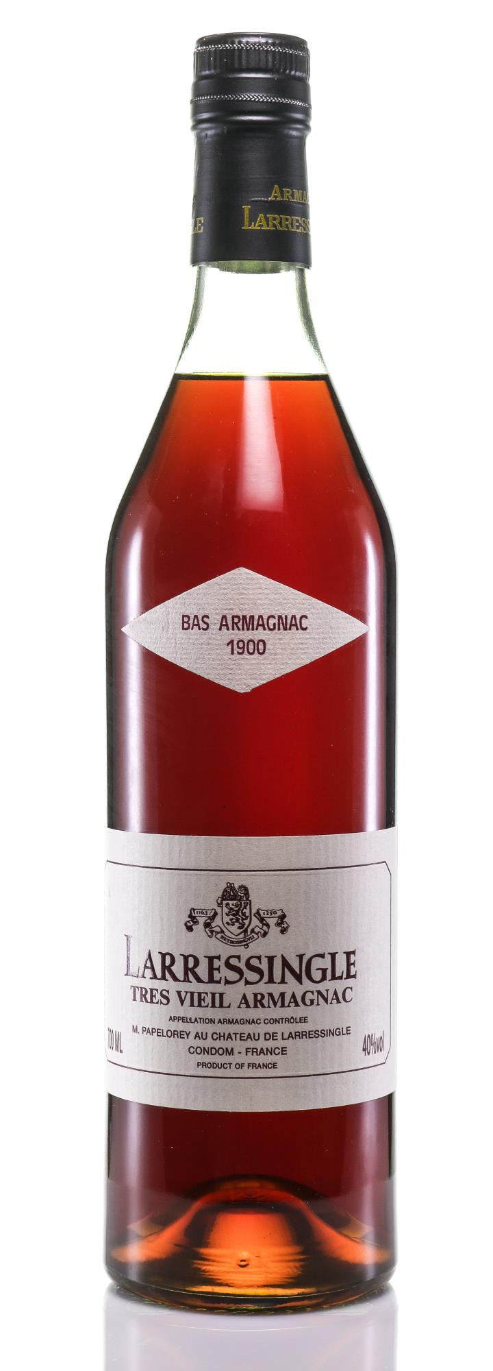 Larressingle Armagnac 1900 Vintage Très Vieil Bas Armagnac - Slijterij Rue Pinard 