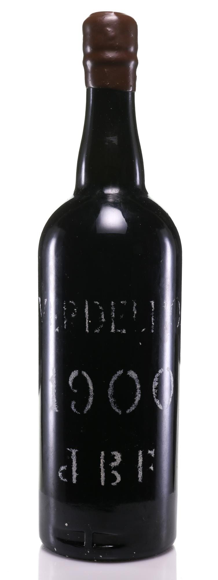 Jose B. Fernandez 1900 Verdelho Madeira Vintage schablonierte Flasche