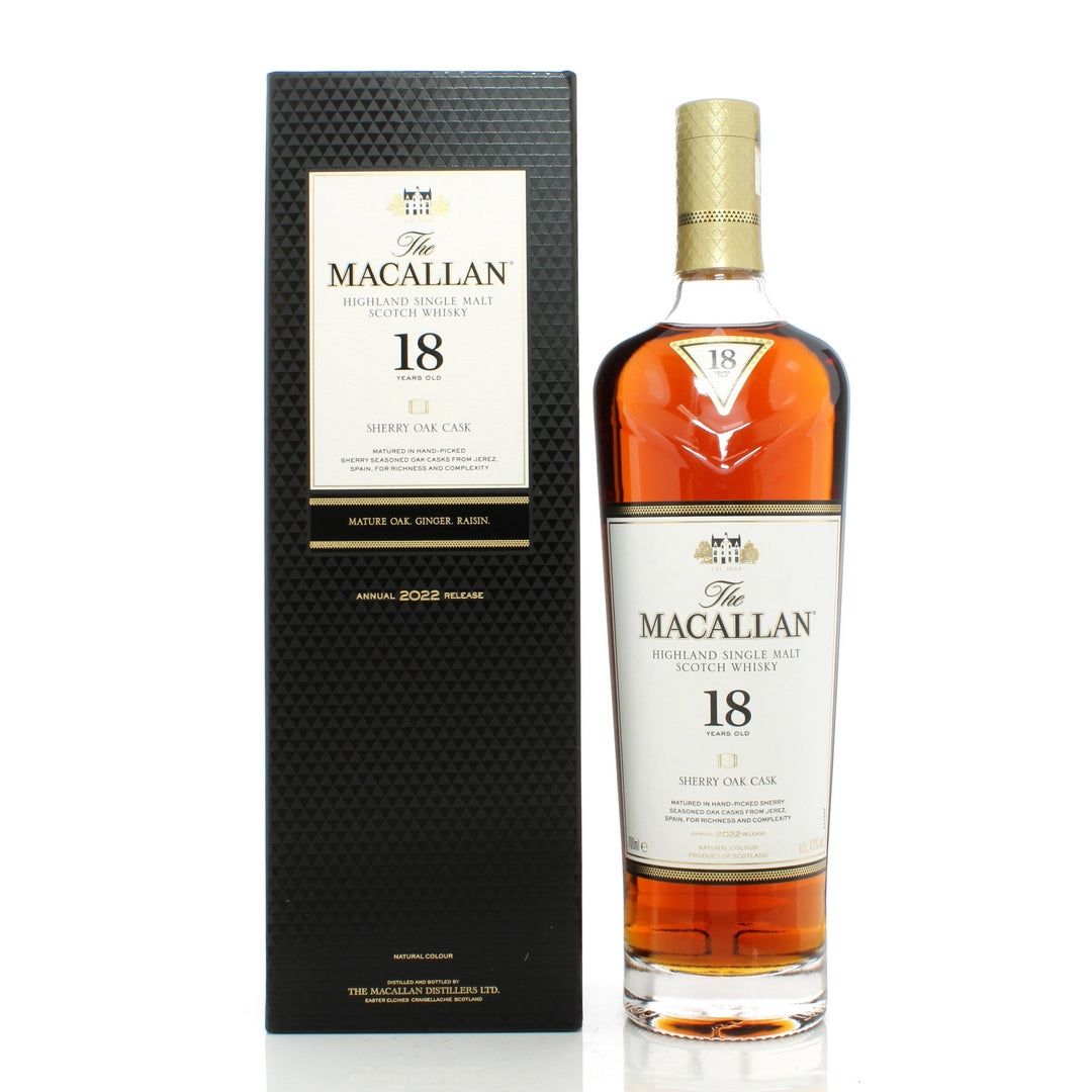 Macallan 18 Years Sherry Oak Cask Release 2022 - Slijterij Rue Pinard 