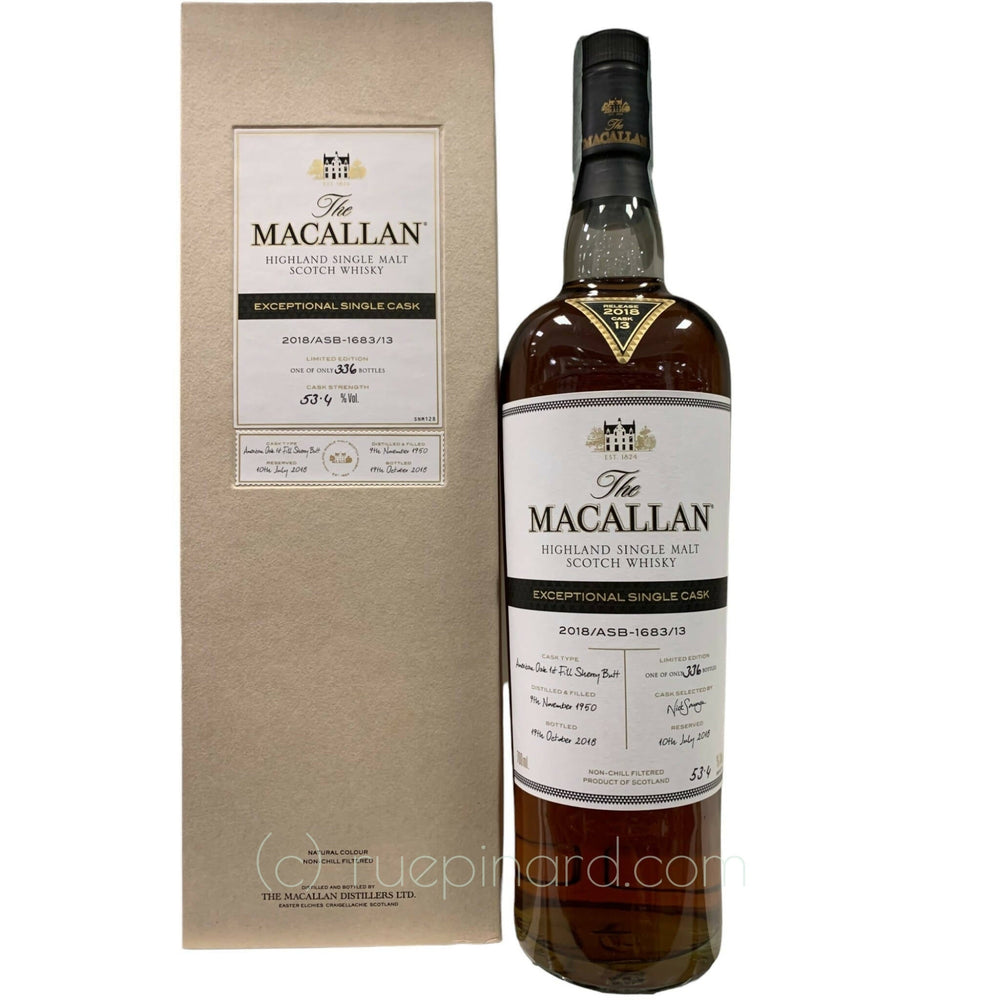 The Macallan Exceptional Cask 1950 #1683/13 (67YO) - Rue Pinard