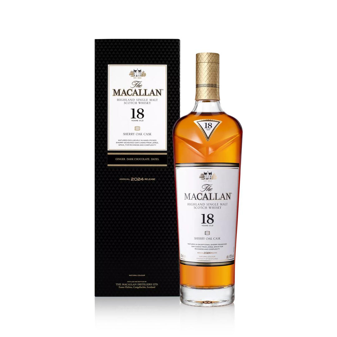 Macallan Sherry Oak 18YO Whisky 2024 - Slijterij Rue Pinard 