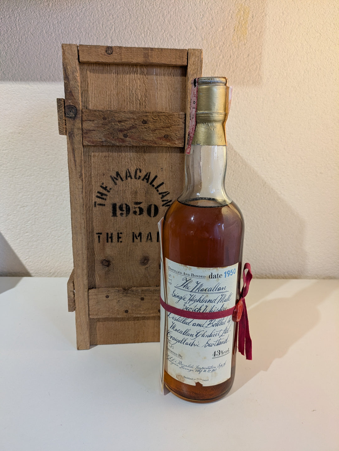 1950 The Macallan Handwritten Red Ribbon Single Malt Scotch Whisky