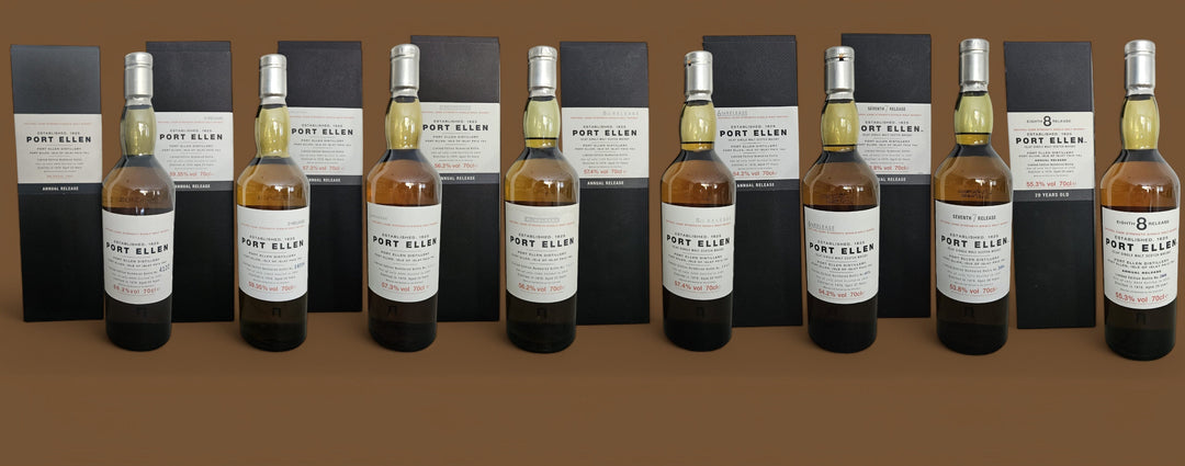Port Ellen Islay Single Malt Scotch Whisky Annual Release Complete Collection (1st - 17th Editions) - Rue Pinard
