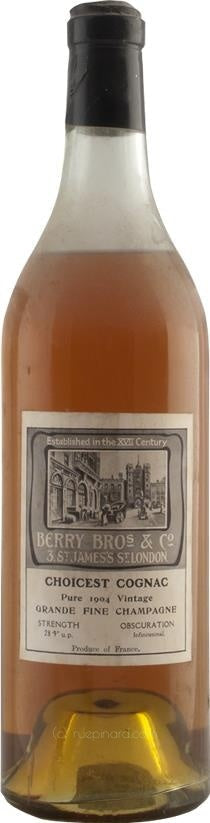 1904 Berry Brothers & Rudd Cognac, Grande Fine Champagne Region - Rue Pinard