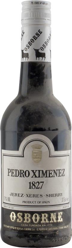 Osborne's 1827 Pedro Ximenez Sherry NV, Jerez-Xeres Halve Fles - Slijterij Rue Pinard 