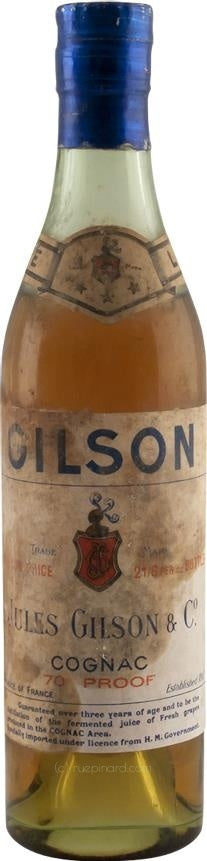 1940s Jules Gilson & Co Cognac Half Bottle - Rue Pinard