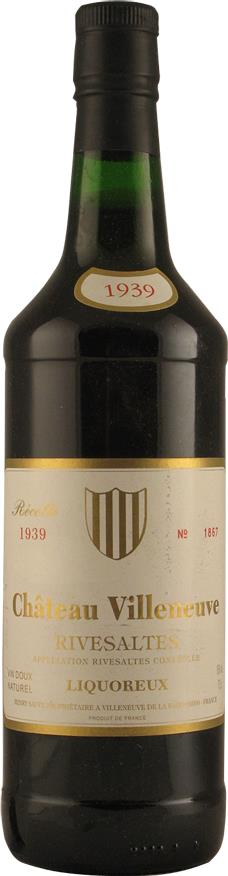 1939 Rivesaltes Liquoreux Château Villeneuve - Vintage Delight - Slijterij Rue Pinard 