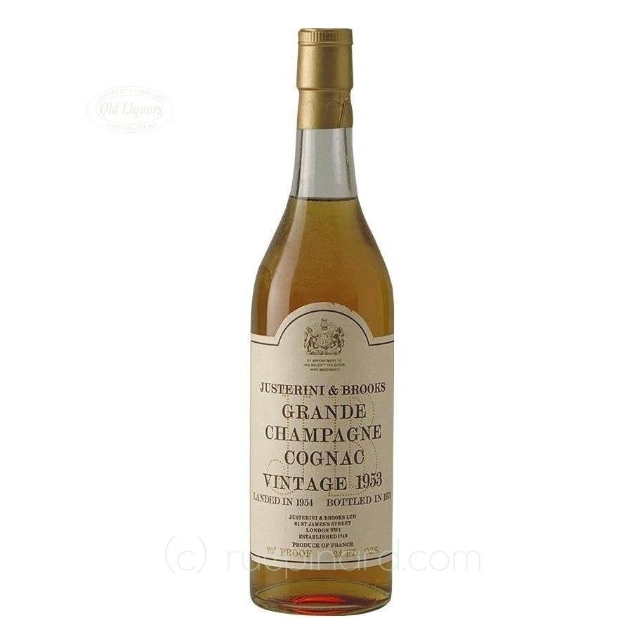 Justerini & Brooks 1953 Grande Champagne Cognac, Aged 1973 - Slijterij Rue Pinard 